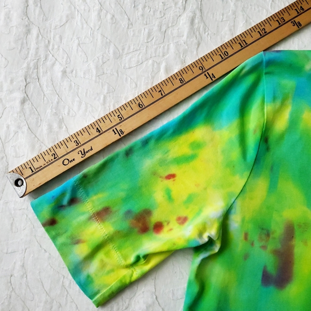 Jones New York Tie Dye V-neck Short Sleeve Top, Size Medium - Picture 8 of 15